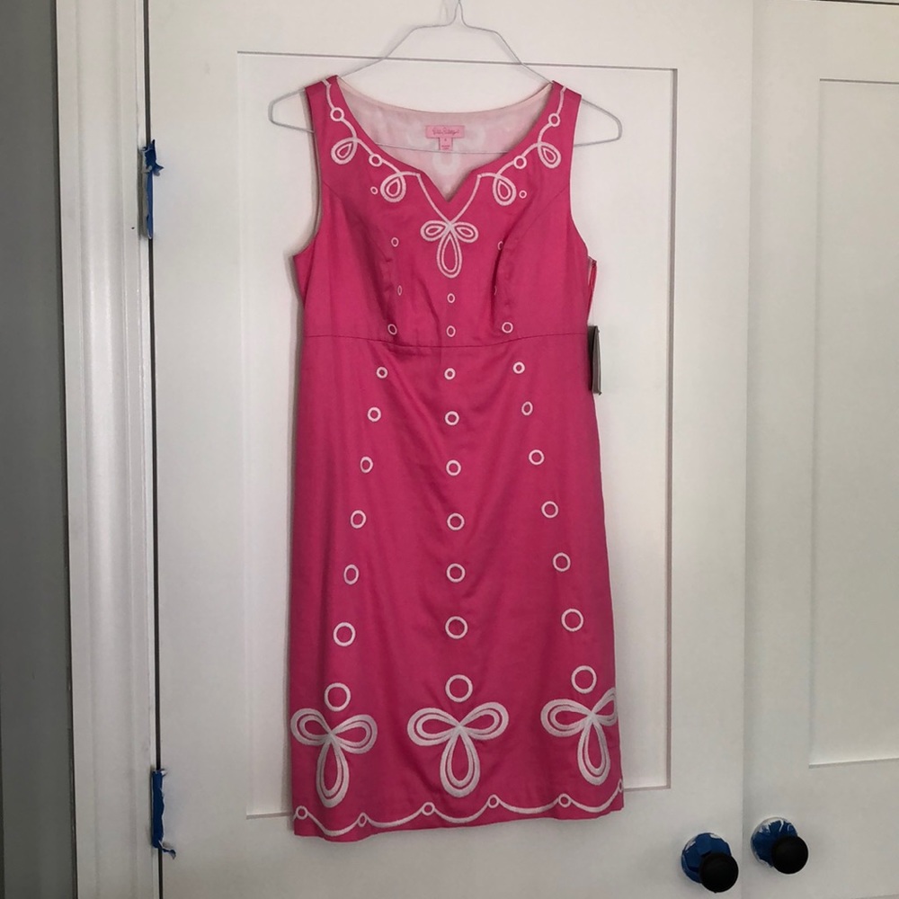 Lilly Pulitzer Dress - pink embroidered